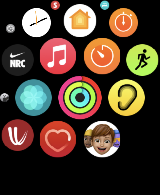 Apple Watchアプリ一覧から「アクティビティ」アプリをタップ